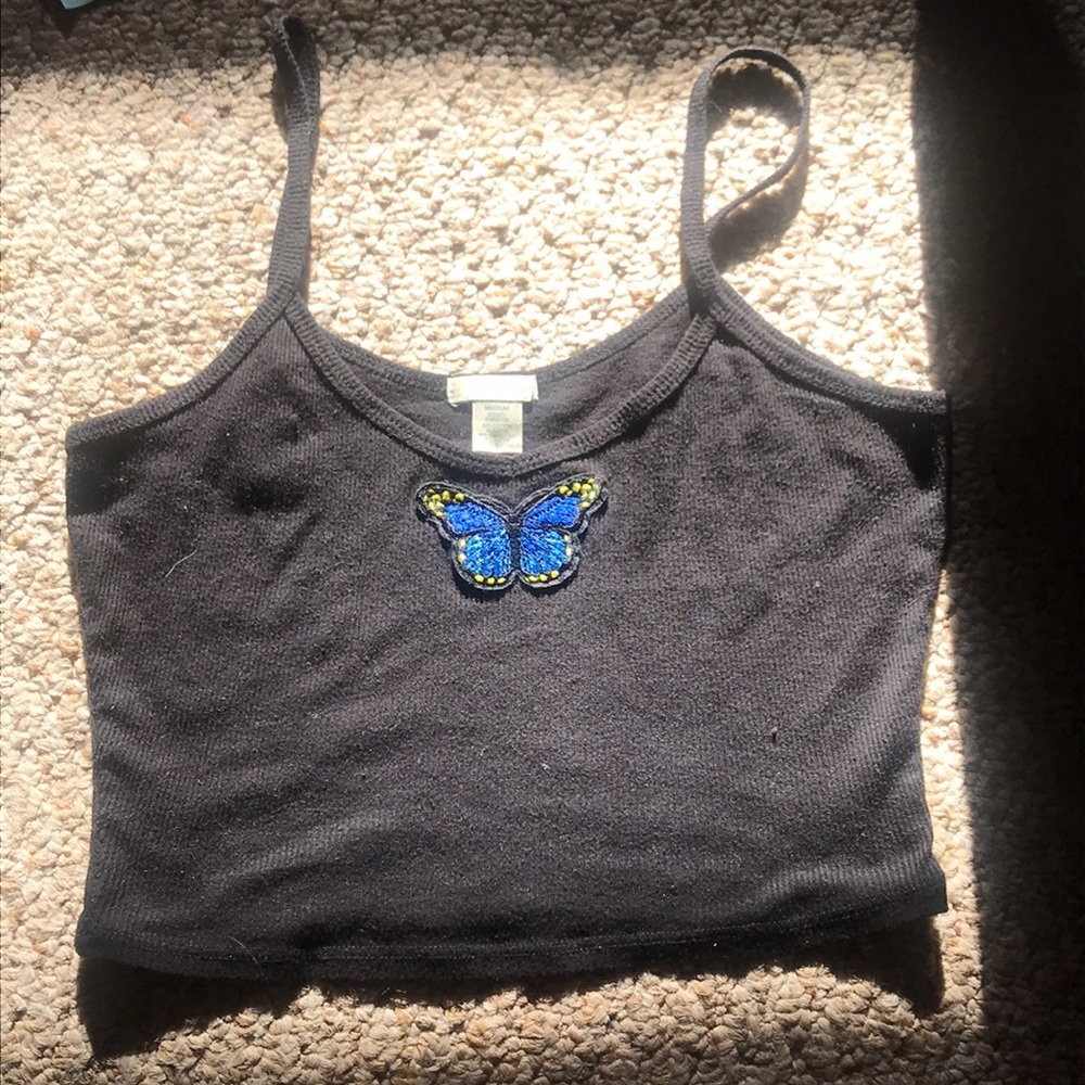 blue butterfly patch tank🦋